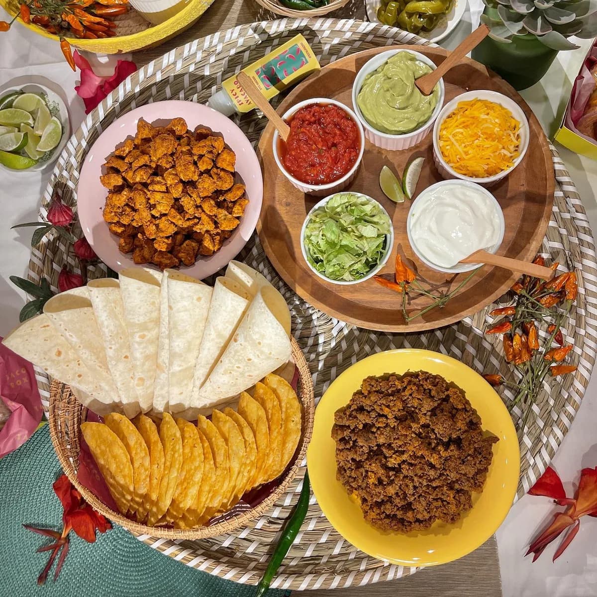A fresh TacoBox spread prepared for a gathering